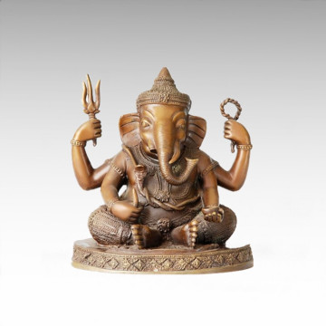 Religion Bronze Sculpture Ganesha/Ganapati Decor Statue Buddha Tpfx-061